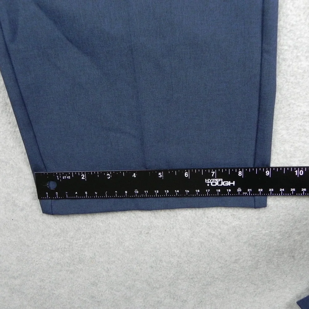 Greg Norman Pants Mens 40x32 Performance Golf Chino Slacks Flat Front Navy Blue
